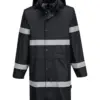 Portwest F437 Iona Rain Coat 100cm in Black