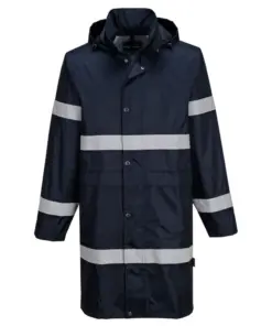 Portwest F437 Iona Rain Coat 100cm in Navy