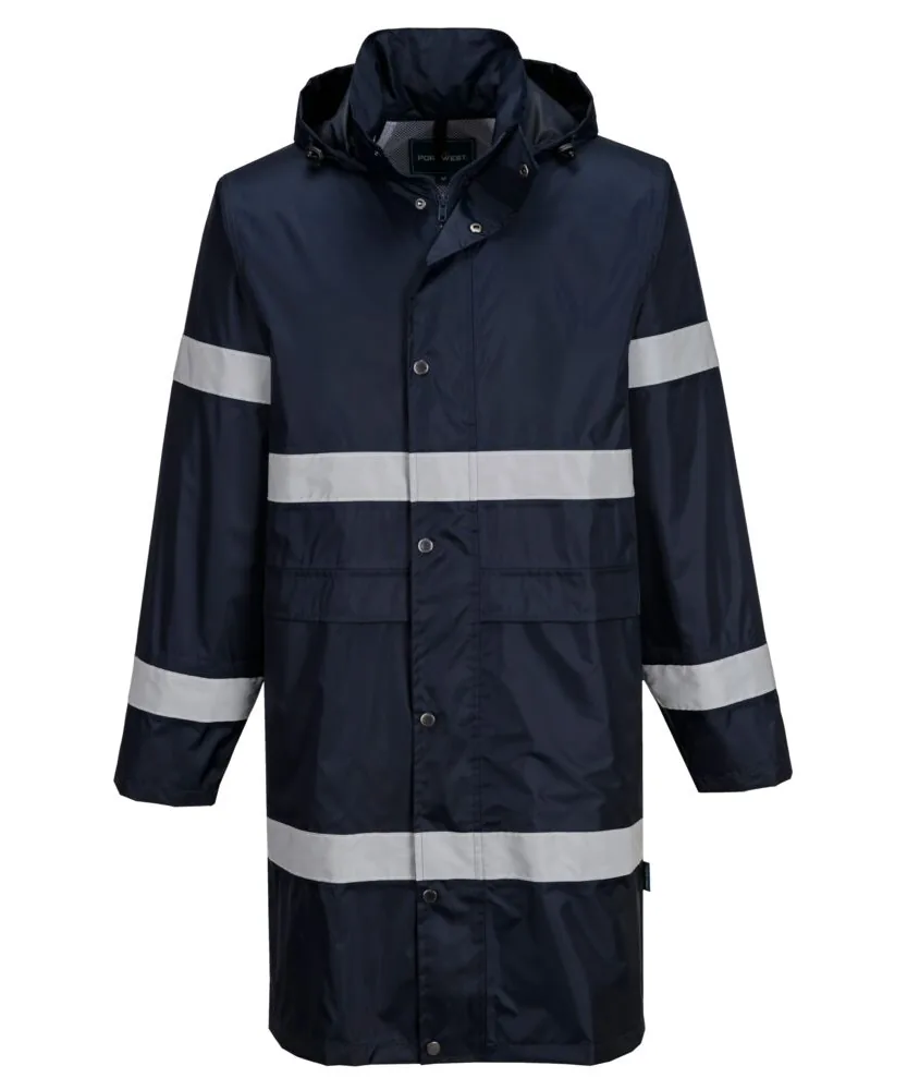 Portwest F437 Iona Rain Coat 100cm in Navy