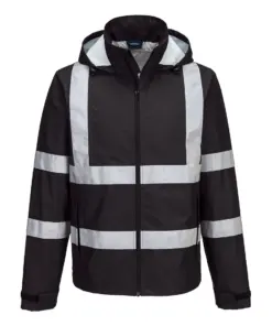 Portwest F442 Iona Enhanced Lightweight Packable Jacket in Black