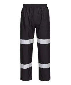 Portwest F443 Iona Enhanced Lightweight Packable Trousers in Black