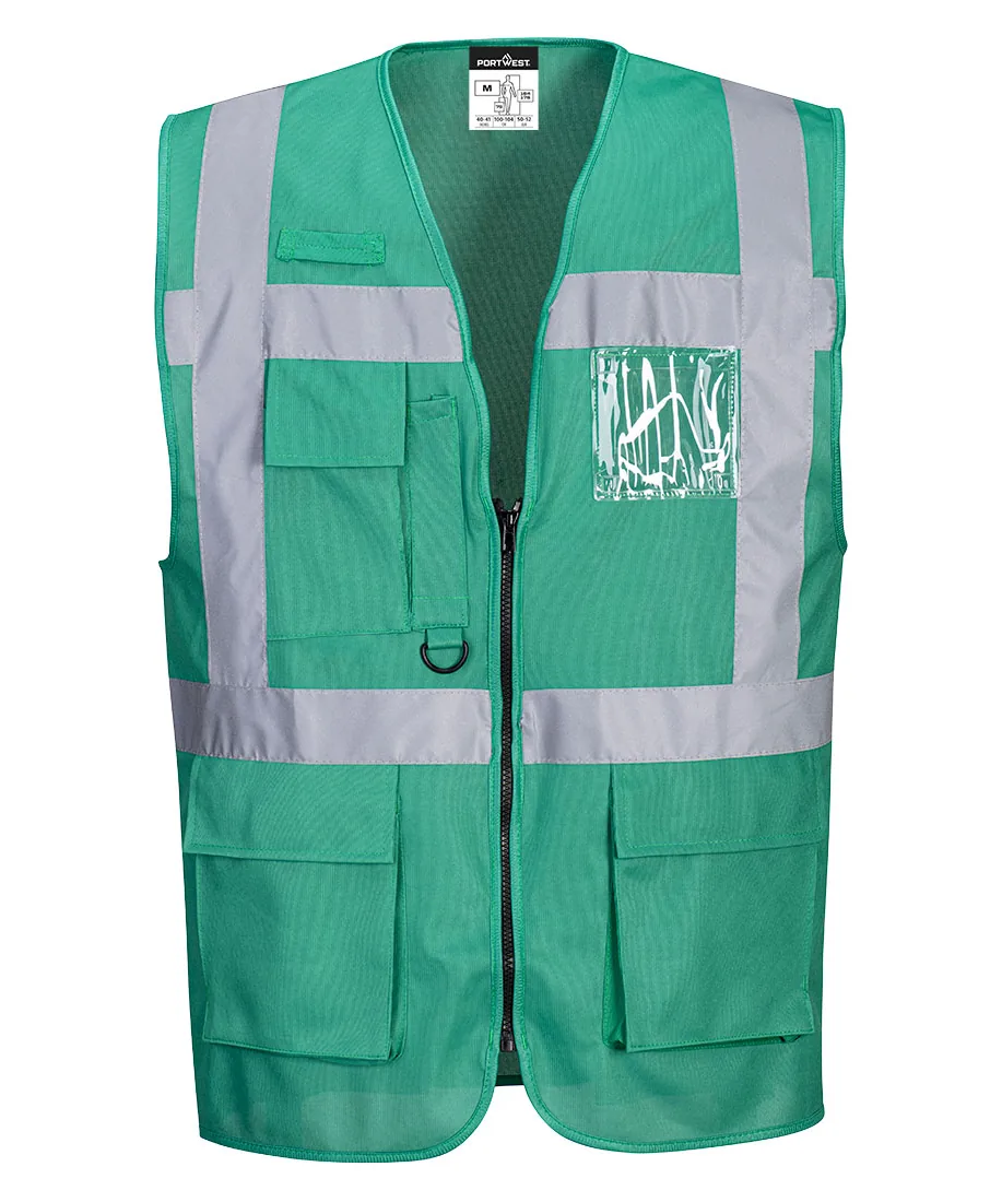 Portwest F476 Iona Executive Vest in Bottle Green