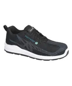 Portwest FC06 Composite Flynite Trainer S1PS SR FO in Black/Blue