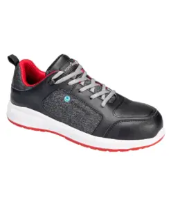Portwest FC07 Eco Composite Trainer S3S SR FO in Black/Red