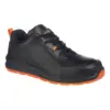 Portwest FC09 Composite Action Leather Trainer S1P SRC in Black/Orange
