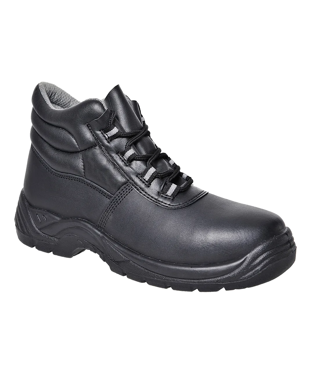 Portwest FC10 Composite Action Leather Mid Boot S1PS SR in Black