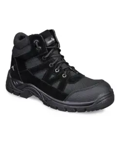 Portwest FC20 Composite Textile and Suede Ankle Boot S1PL SR FO in Black