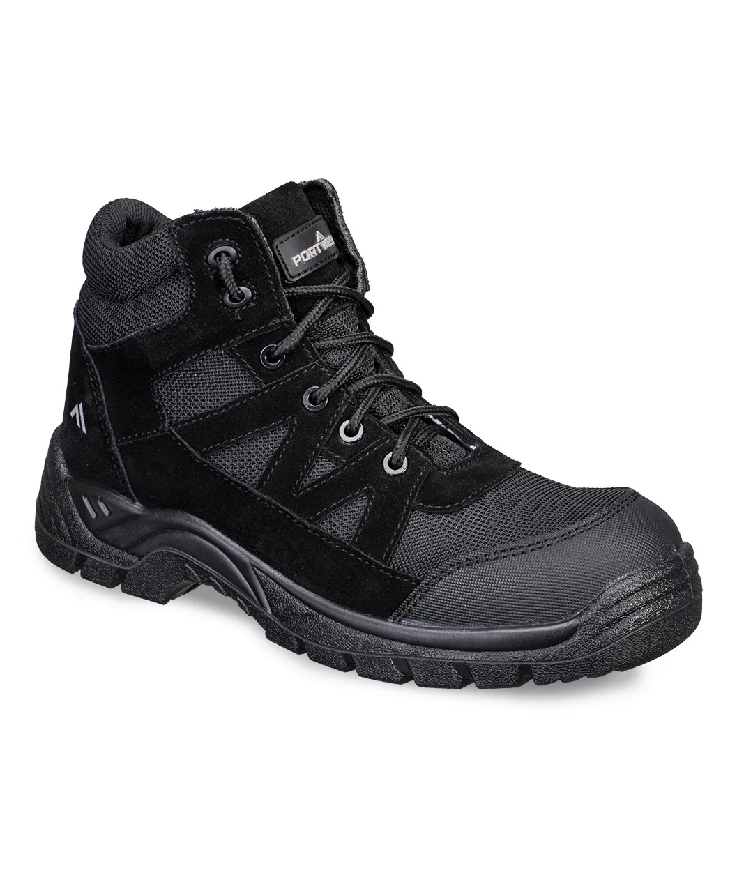 Portwest FC20 Composite Textile and Suede Ankle Boot S1PL SR FO in Black