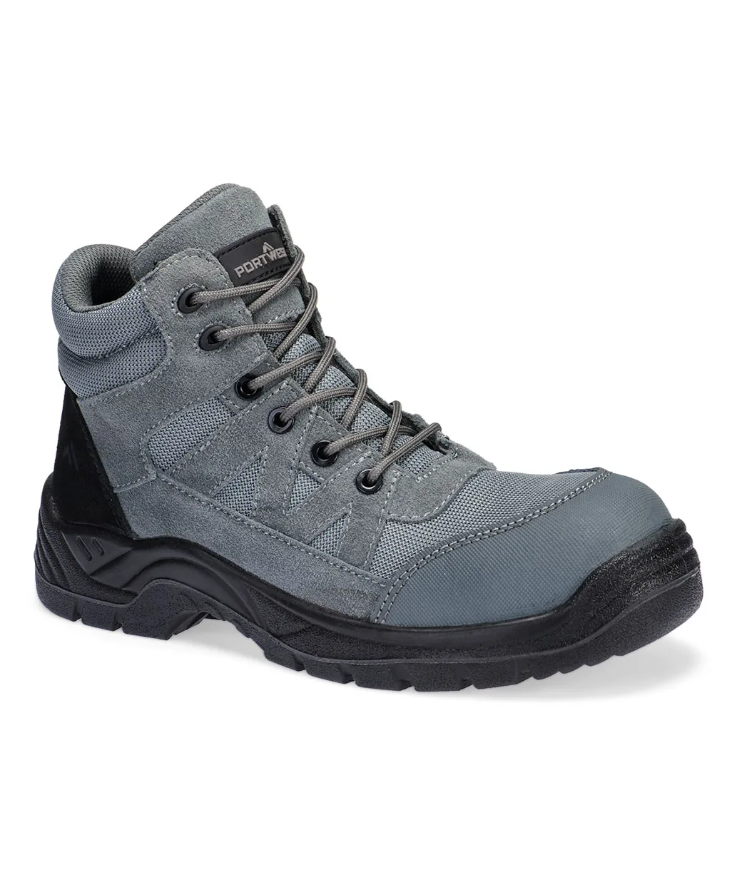 Portwest FC20 Composite Textile and Suede Ankle Boot S1PL SR FO in Metal Grey