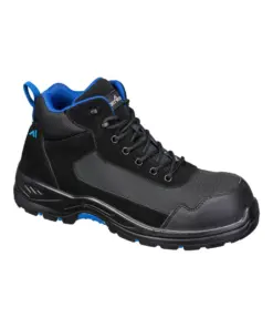 Portwest FC22 Composite Textile Suede Mid Boot S3L HRO SR FO in Black/Blue