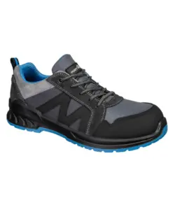 Portwest FC23 Composite Textile & Suede Trainer S1PS SR FO in Black/Blue