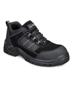 Portwest FC24 Composite Textile Suede Low Shoe S1 SR FO in Black