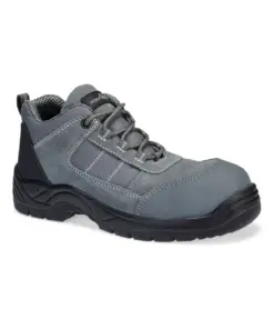 Portwest FC24 Composite Textile Suede Low Shoe S1 SR FO in Metal Grey