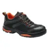 Portwest FC61 Composite Nubuck Leather Low Shoe S3S HRO FO SR in Black