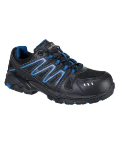Portwest FC67 Composite Action Leather Trainer S1PL FO SR in Black