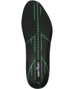 Portwest FC82 Gel Cushion & Arch Support Insole in Black/Green