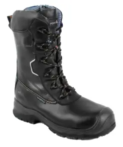 Portwest FD01 Composite Leather Traction Boot 10" S7L ESD HRO CI FO in Black