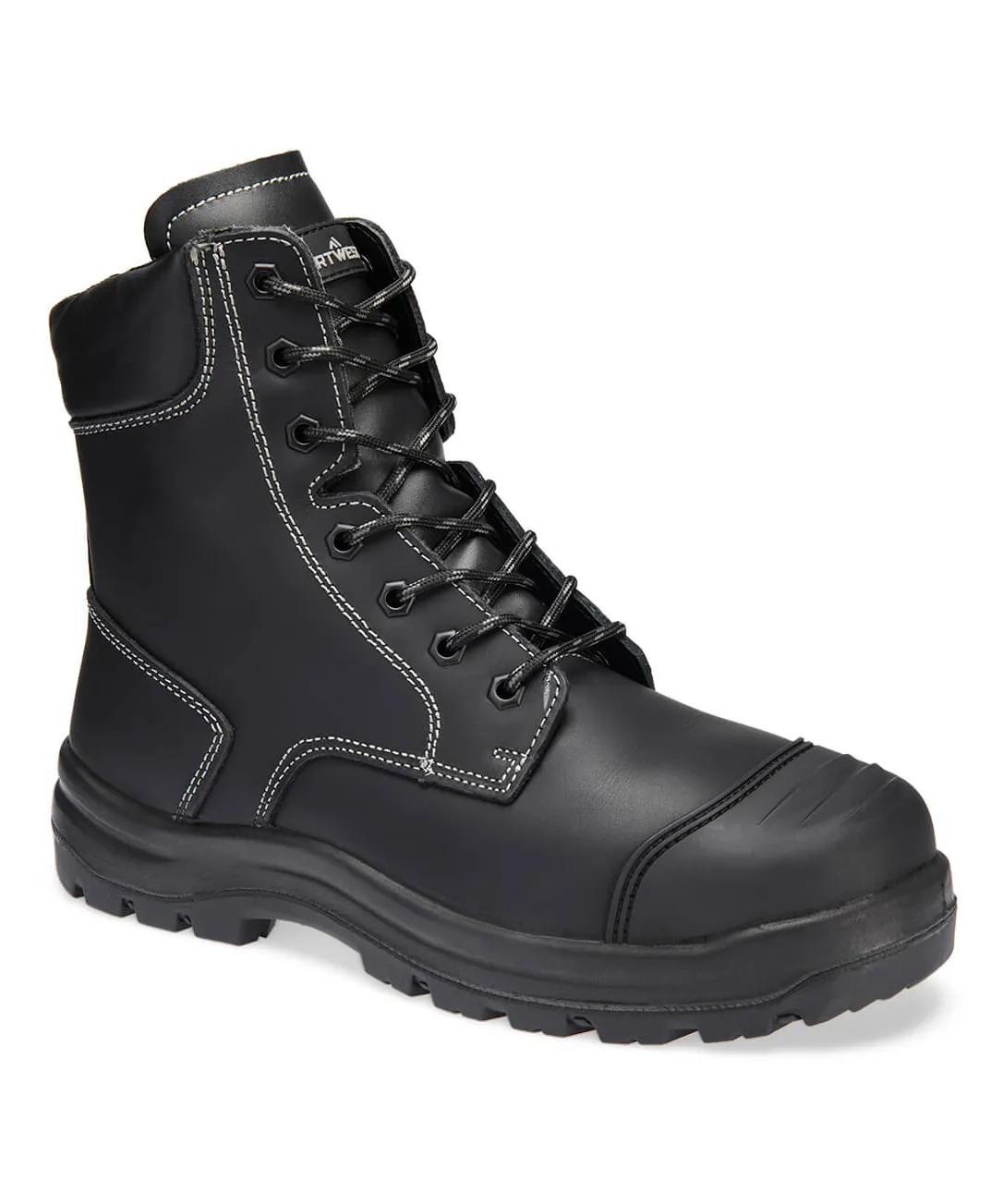 Portwest FD15 Steel Leather High Boot S3 HRO FO SC HI CI LG SR in Black