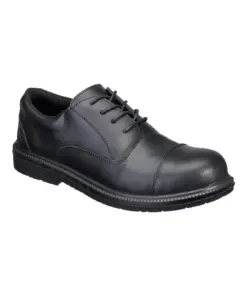 Portwest FD18 Steel Action Leather Executive Shoe S3 SR FO in Black