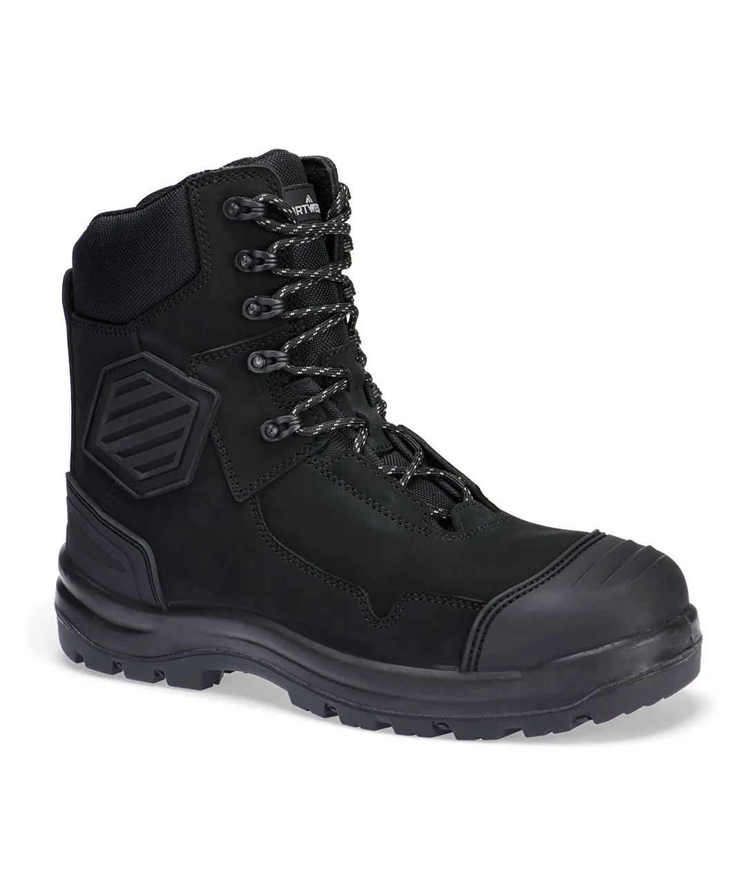 Portwest FD22 Composite Leather Shin Boot S3S HRO FO SC HI CI AN LG SR in Black