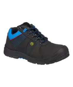 Portwest FD27 Composite Action Nubuck Low Shoe S3 ESD HRO SRC in Black/Blue