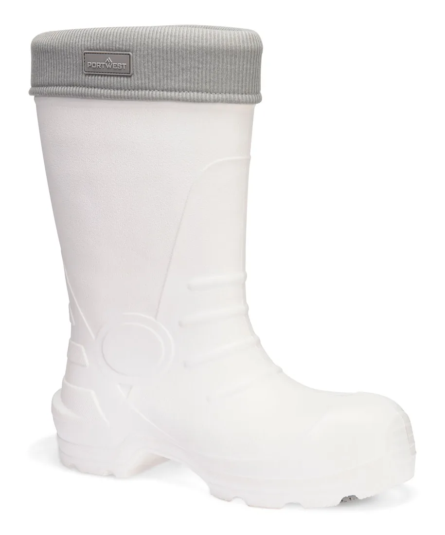 Portwest FD80 Composite EVA Wellington S5S CI SR in White/Grey