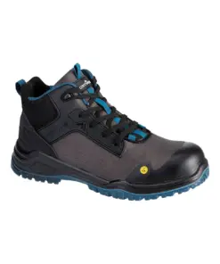 Portwest FE01 Composite Textile Mid Boot S3S ESD SR FO in Black/Teal