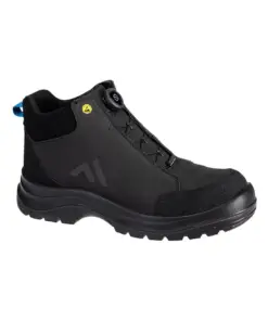 Portwest FE02 Composite Action Nubuck Mid Boot S3S ESD SR FO in Black/Blue