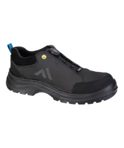 Portwest FE03 Composite Action Nubuck Low Shoe S3S ESD SR FO in Black/Blue