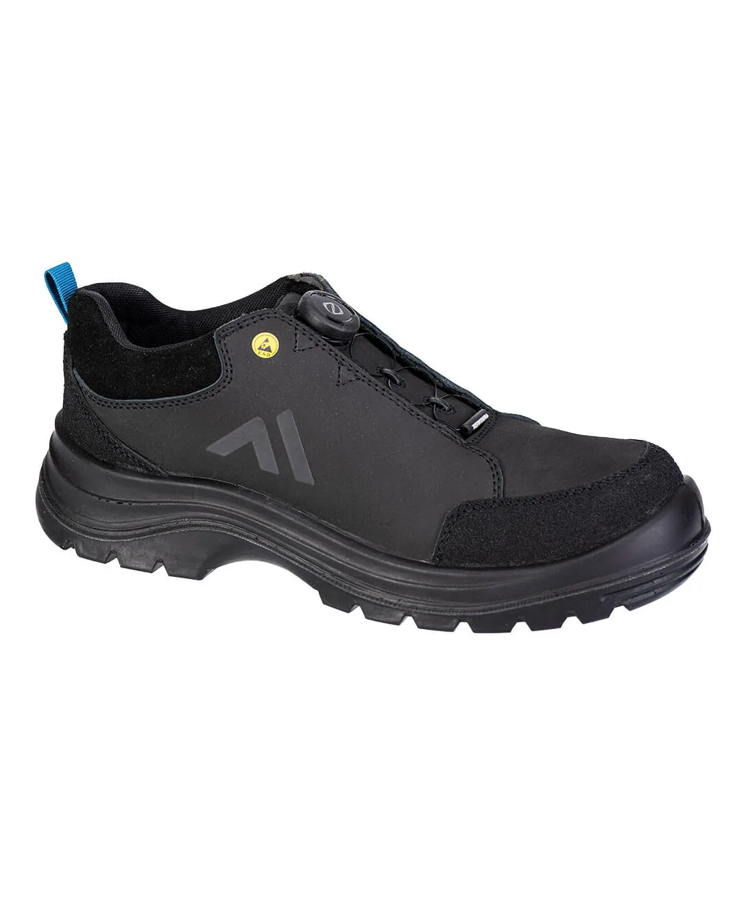 Portwest FE03 Composite Action Nubuck Low Shoe S3S ESD SR FO in Black/Blue