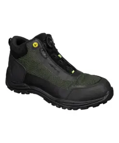 Portwest FE04 Composite Textile Mid Boot S3S ESD SR FO in Black/Green