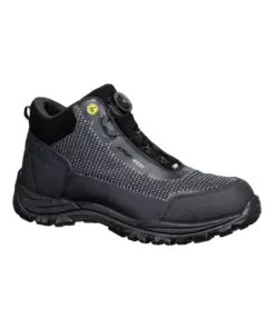 Portwest FE04 Composite Textile Mid Boot S3S ESD SR FO in Black/Grey