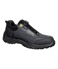 Portwest FE05 Composite Textile Low Shoe S3S ESD SR FO in Black/Grey
