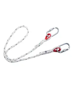 Portwest FP24 Single Rope 1.5m Restraint Lanyard in White