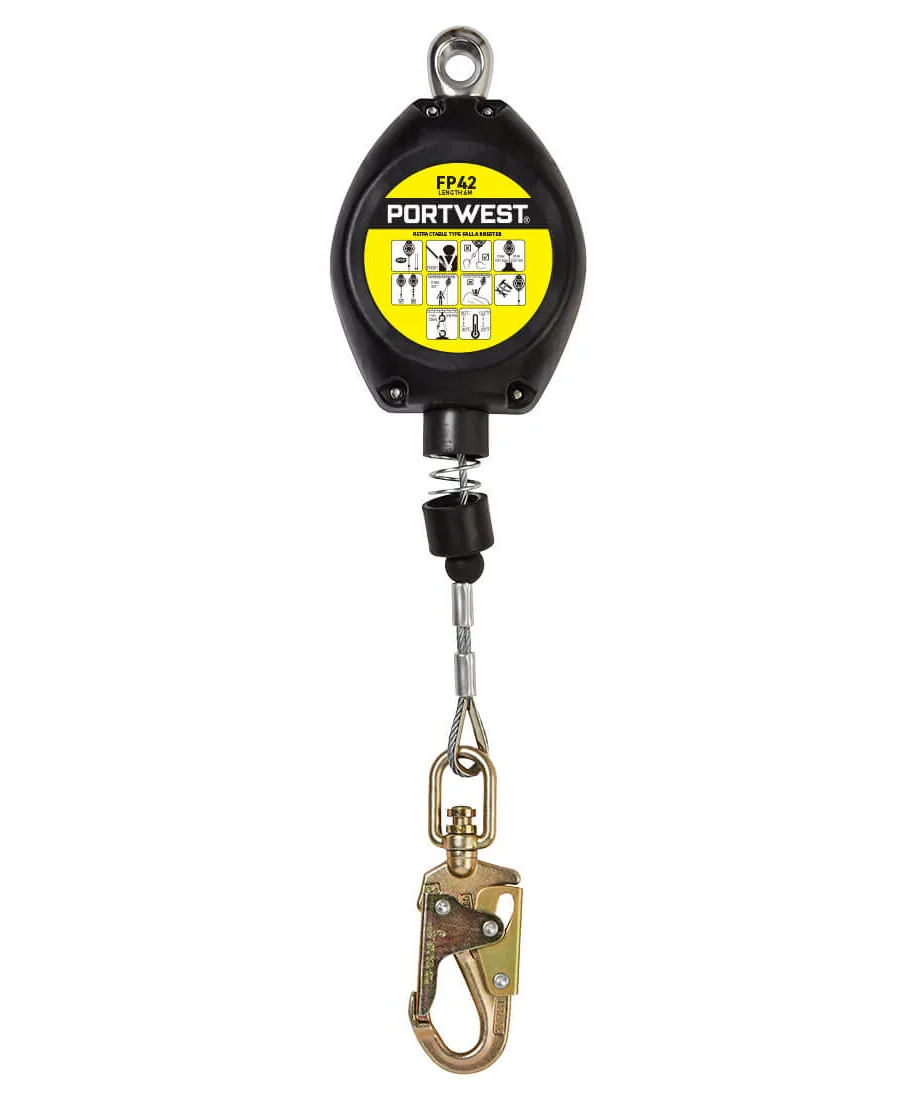 Portwest FP42 6M Retractable Fall Arrest Block in Black