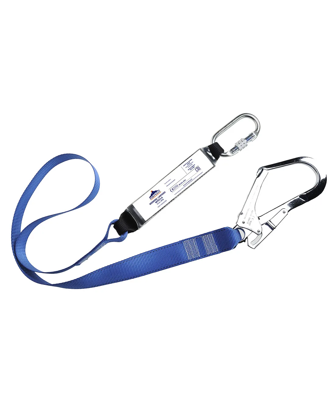 Portwest FP50 Single Webbing 1.8m Lanyard With Shock Absorber in Royal Blue