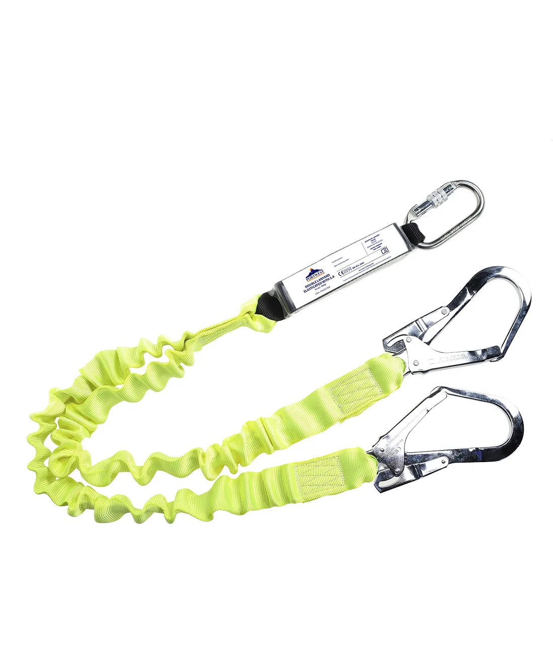 Portwest FP52 Double Elasticated 1.8m Lanyard With Shock Absorber in Yellow