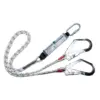 Portwest FP55 Double Kernmantle 1.8m Lanyard With Shock Absorber in White