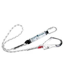 Portwest FP56 Single Kernmantle 1.8m Lanyard With Shock Absorber in White