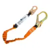 Portwest FP74 Single 140kg 1.8m Lanyard with Shock Absorber in Black/Orange