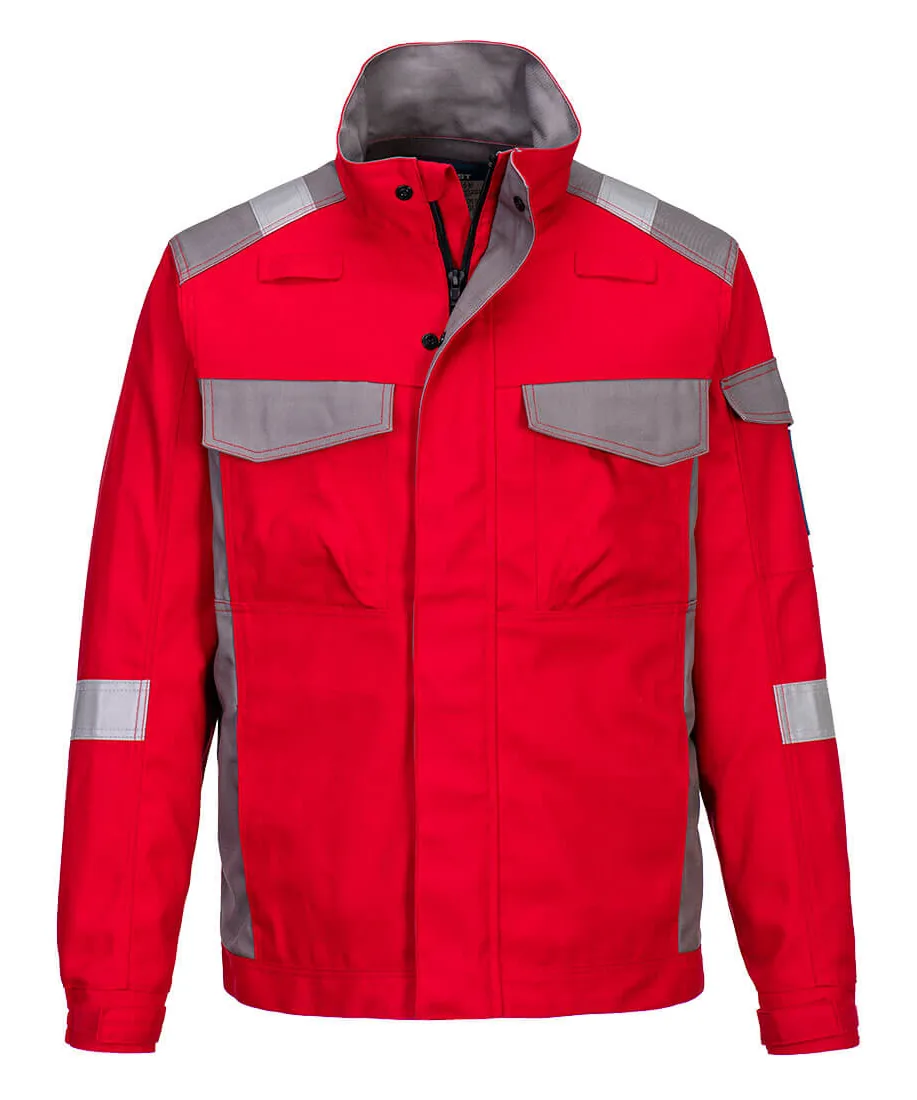 Portwest FR08 Bizflame Industry Two Tone FR Jacket in Red