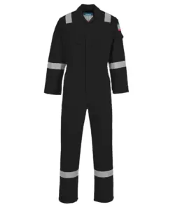 Portwest FR21 Bizflame Work Lightweight FR Coverall in Black
