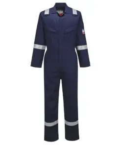 Portwest FR22 Bizflame Work Lightweight Insect Repellent FR Coverall in Navy