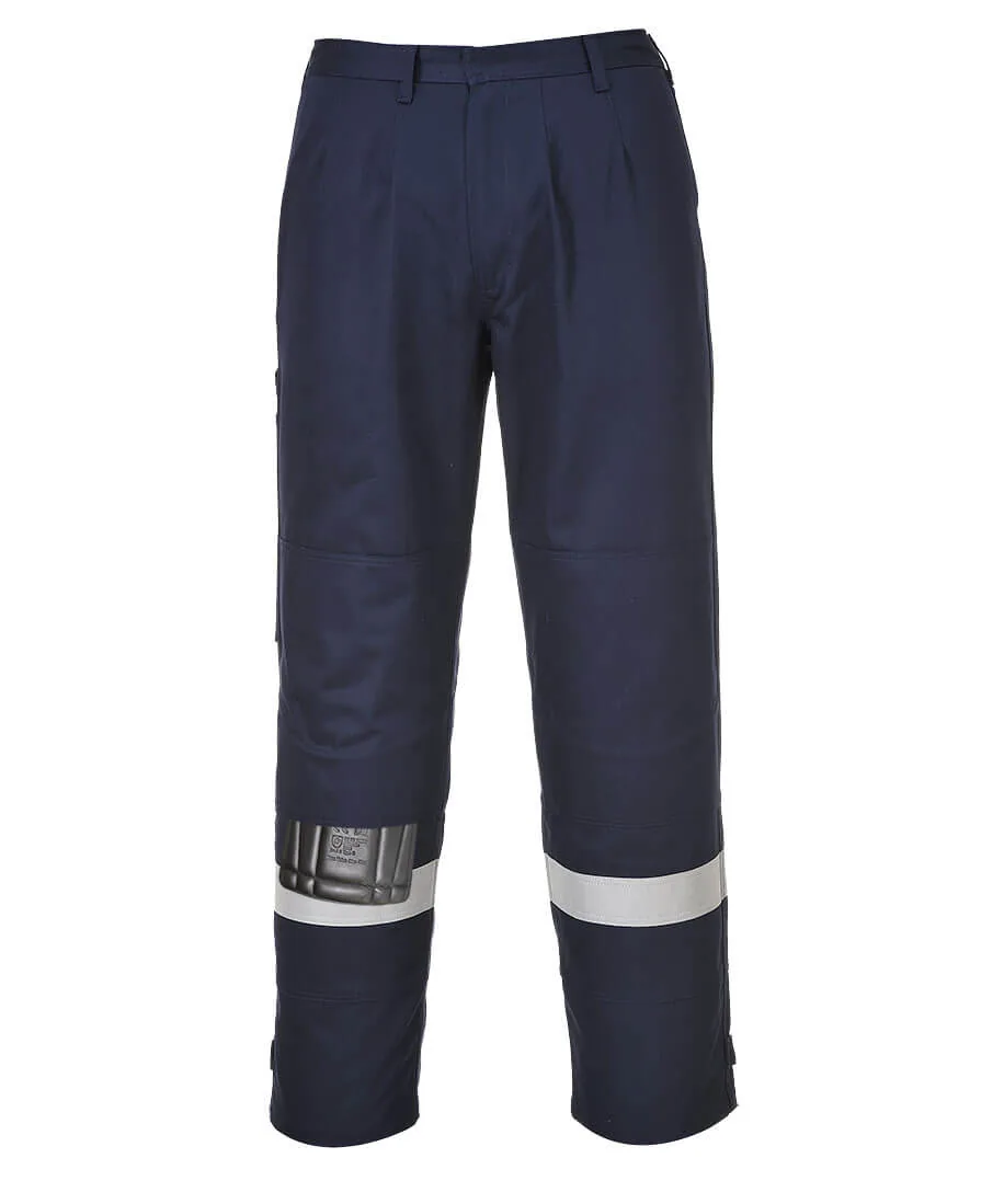 Portwest FR26 Bizflame Work FR Trousers in Navy