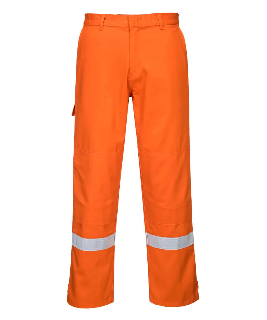 Portwest FR26 Bizflame Work FR Trousers in Orange