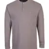 Portwest FR32 Bizflame Knit FR Long Sleeve Henley in Grey