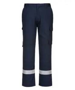 Portwest FR401 Bizflame Work Lightweight Stretch Panelled FR Trousers in Navy