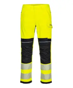 Portwest FR406 PW3 Modaflame Work Hi-Vis Multi-Norm FR Trousers in Yellow/Black