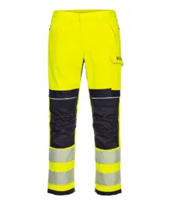 Portwest FR406 PW3 Modaflame Work Hi-Vis Multi-Norm FR Trousers in Yellow/Navy