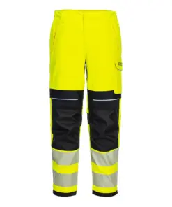 Portwest FR409 PW3 Modaflame Work Hi-Vis Multi-Norm FR Women's Trousers in Yellow/Black
